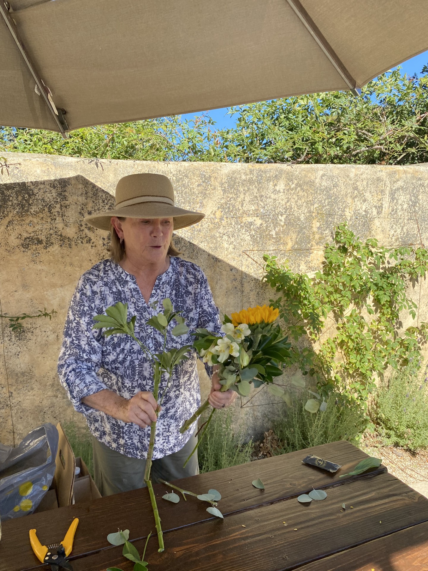 Nicole and flowers